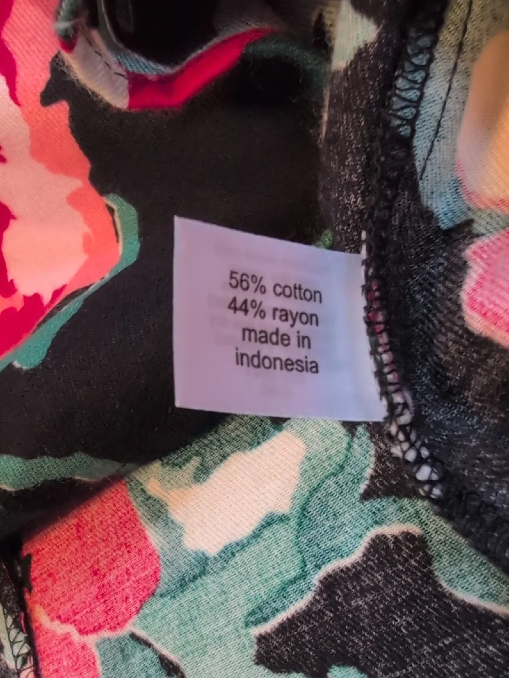 NWT Lane Bryant Women's Plus Swing Notch Neck Popover Top Black Floral Boho 14 - Picture 5 of 8